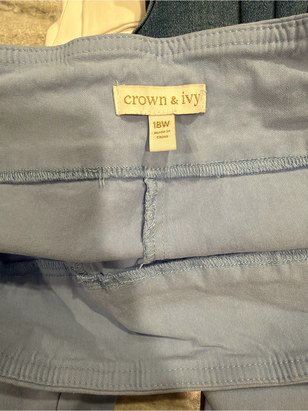 crown & ivy Light Blue Chinos - Classic Straight Cut